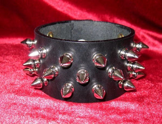 3-Row Spiked Wristband