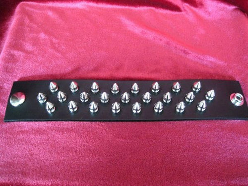 3-Row Spiked Wristband