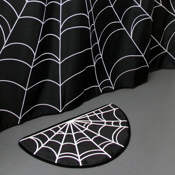 Spiderweb Half Round Bath Mat