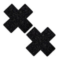Black Malice Glitter X Factor Nipple Cover Pasties