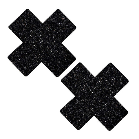 Black Malice Glitter X Factor Nipple Cover Pasties