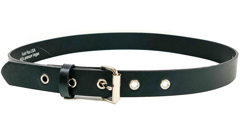Black Vegan Leather Plain Belt