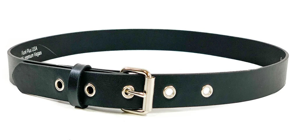 Black Vegan Leather Plain Belt