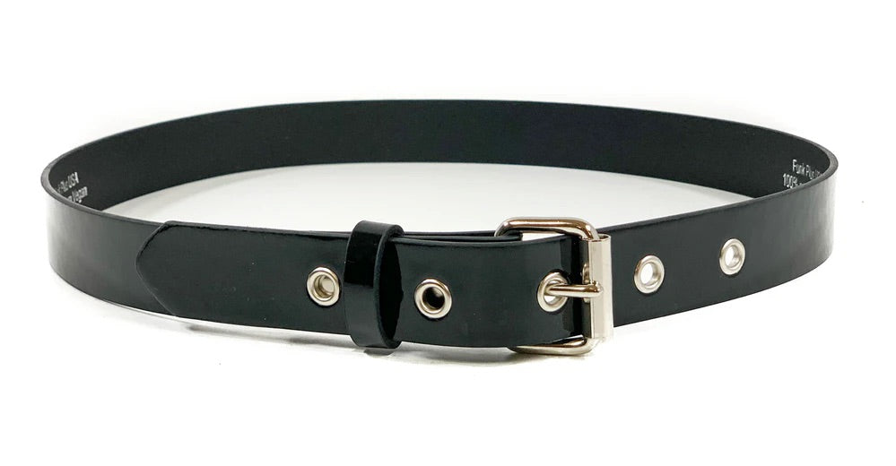 Black Vegan Leather Plain Belt