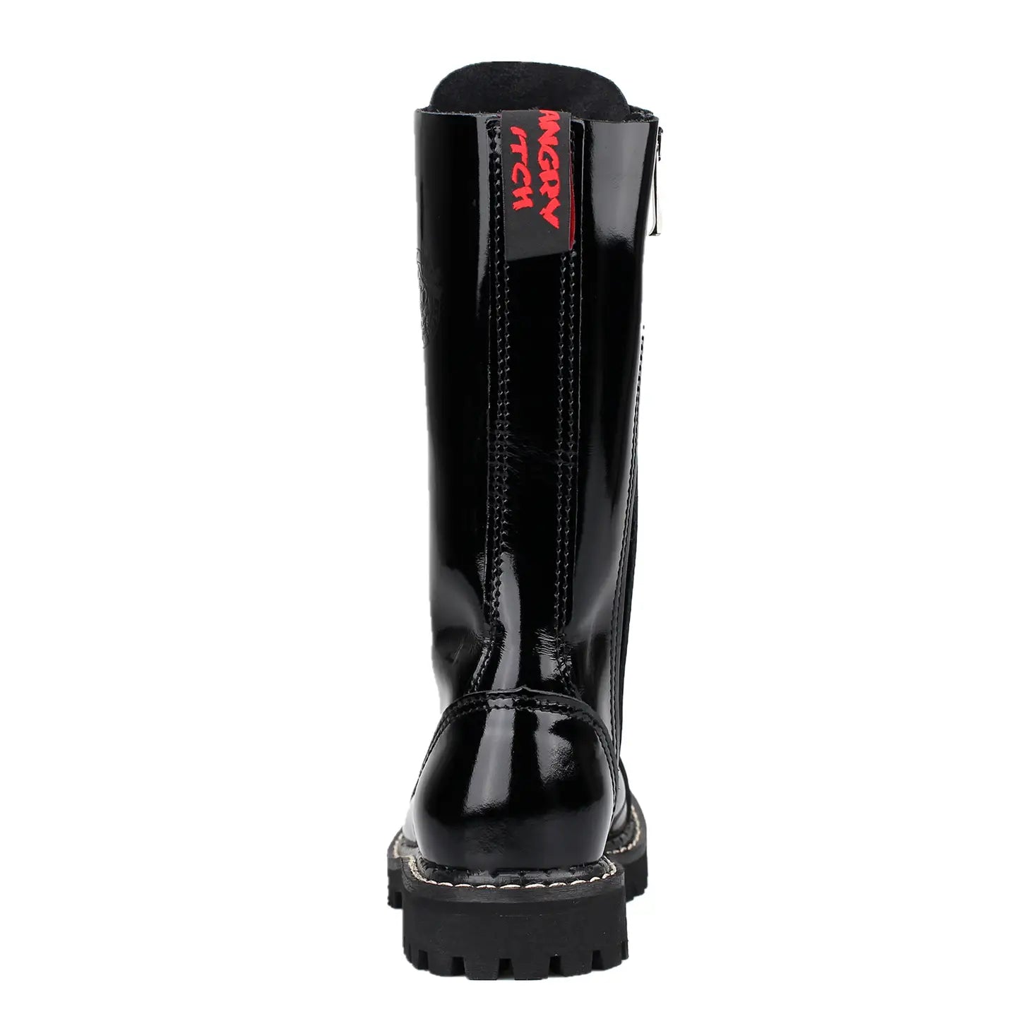 14-Hole - Black Patent Leather Boots