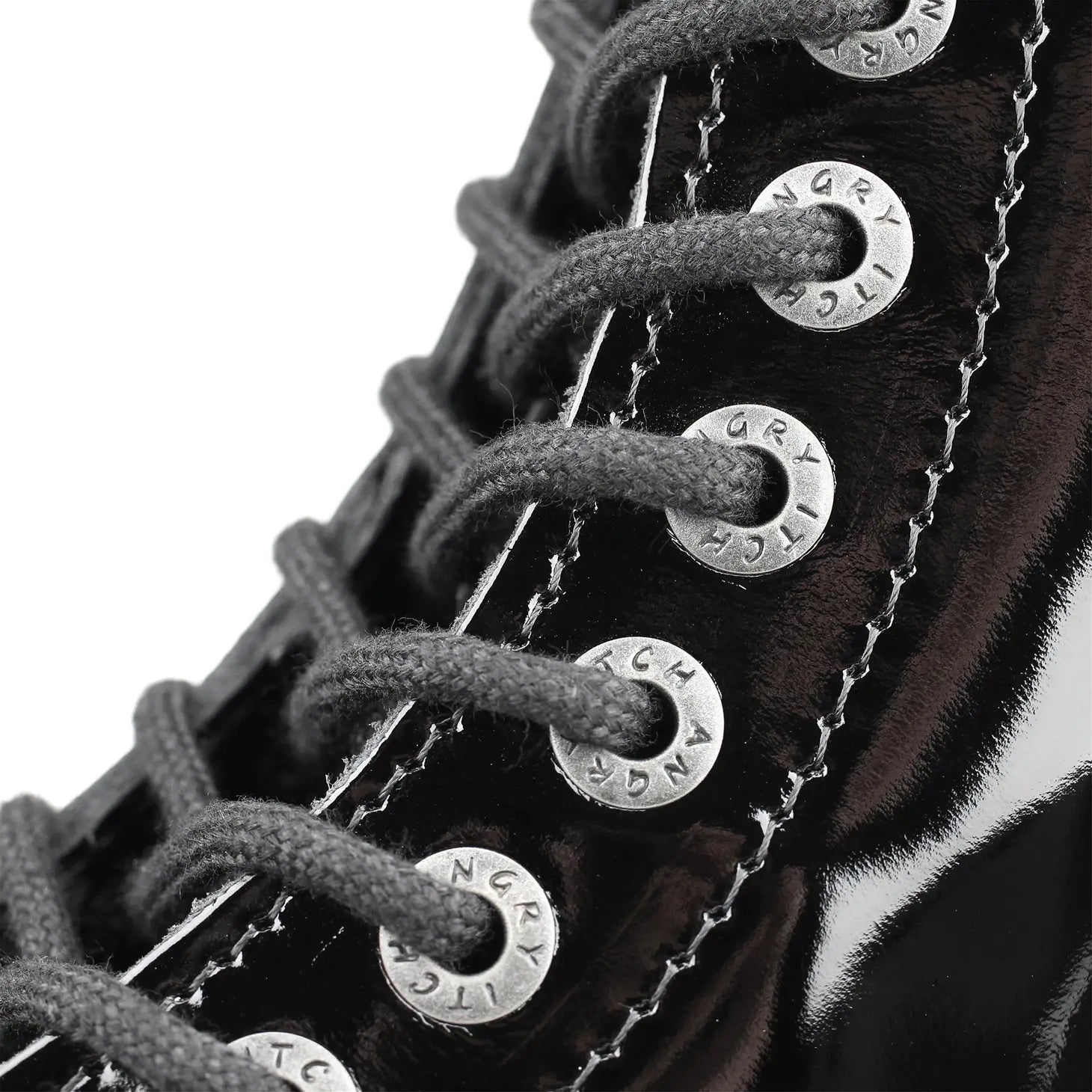 14-Hole - Black Patent Leather Boots