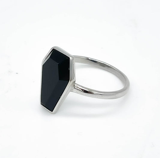 Crypt Coffin Ring - Black