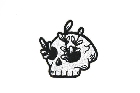Death Garden Skull Embroidered Iron On Patch