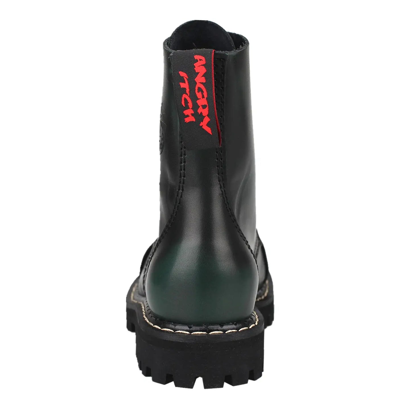 8-Hole - Dark Green Rub-Off Leather Boots