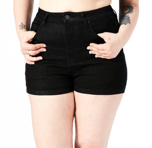 Essential Denim Shorts - Black
