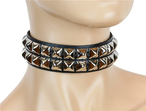 Leather Three Row Pyramid Belt – Bloody Rose Boutique