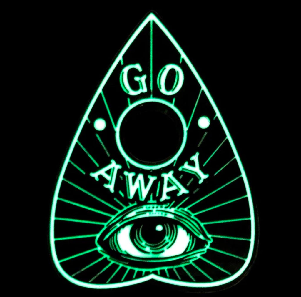 Go Away Glow Planchette Enamel Pin