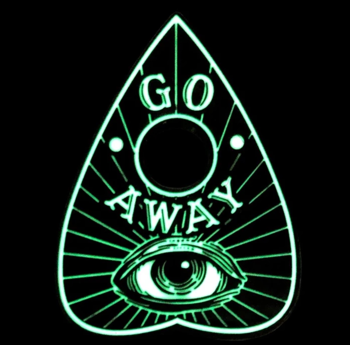 Go Away Glow Planchette Enamel Pin