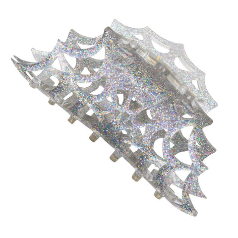 Spiderweb Hair Claw Clip Silver