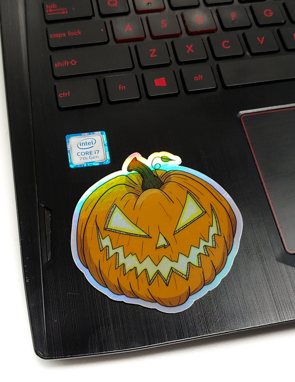 Holographic Jack O'Lantern Pumpkin Vinyl Sticker