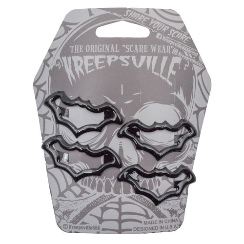 Bat Snap Hair Clips Black
