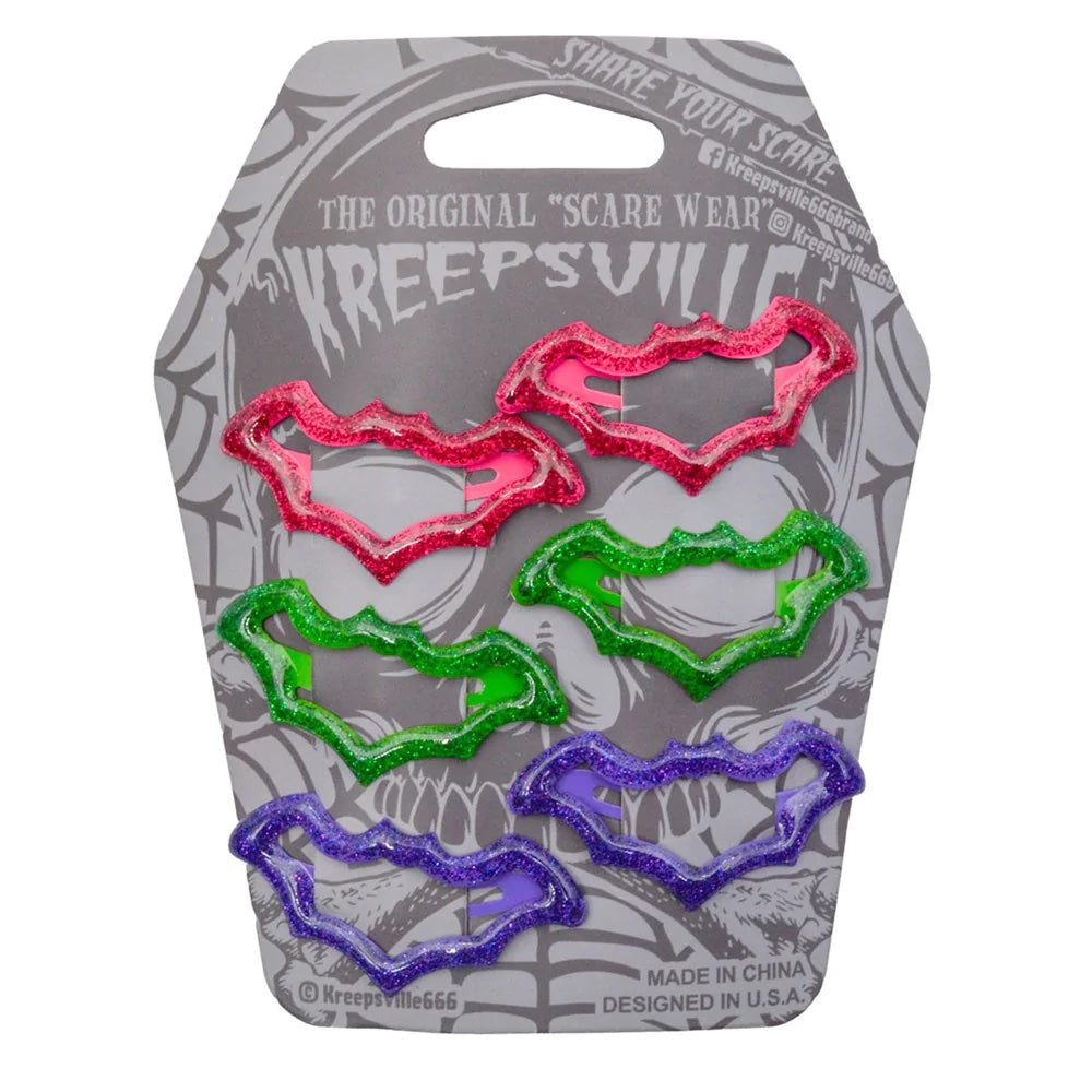 Bat Snap Hair Clips Multi Color