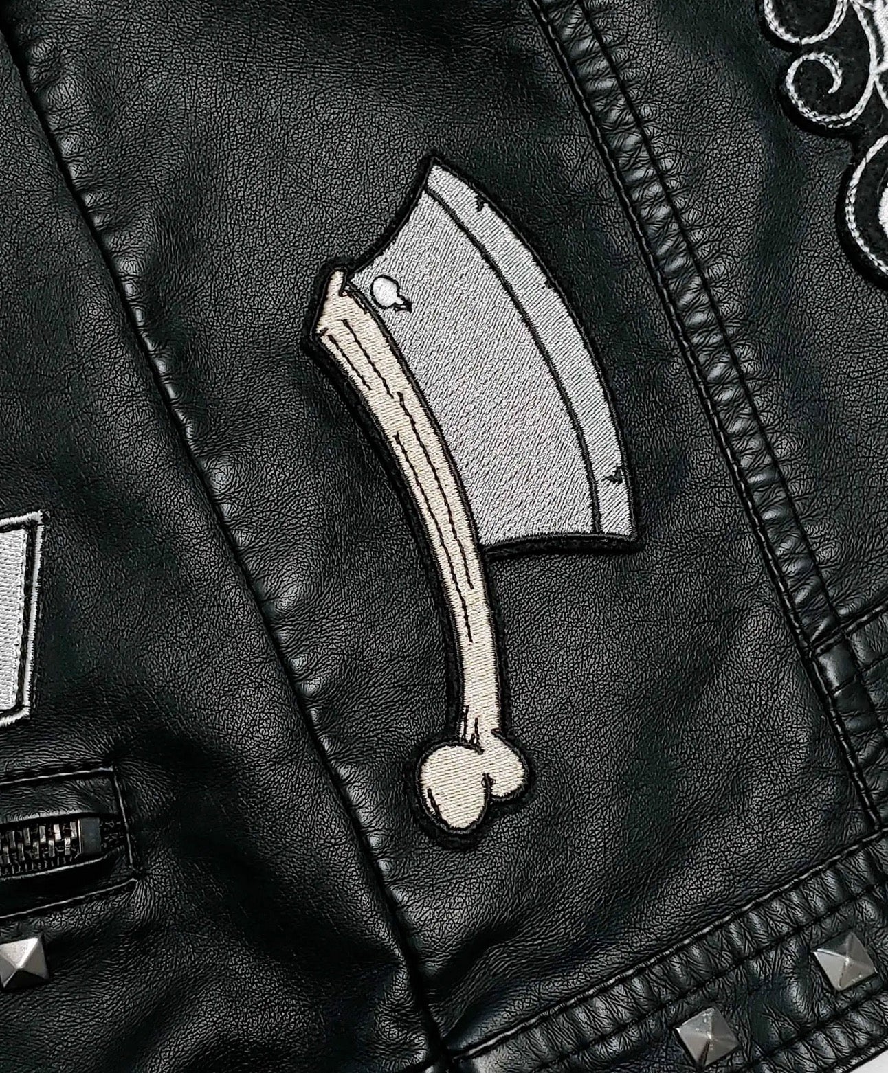 Meat Cleaver Iron On Embroidered Patch