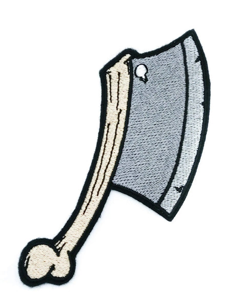 Meat Cleaver Iron On Embroidered Patch