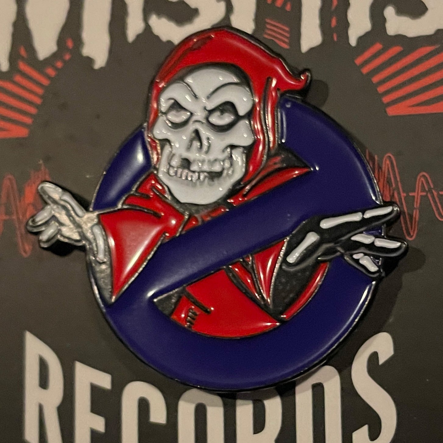 Misfits Crimson Ghost-Busters Enamel Pin - Red/Purple