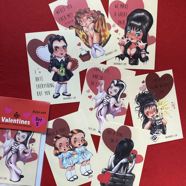 Horror Valentine Cards - Set 5