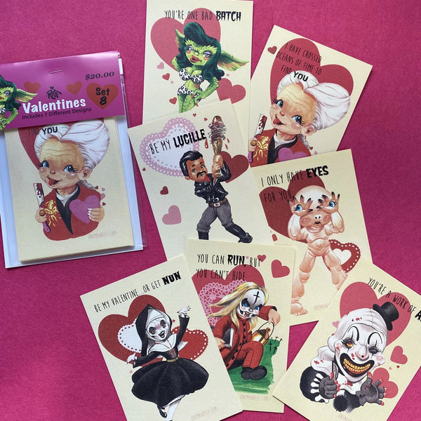 Horror Valentine Cards - Set 8