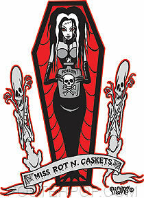 Pigors Rot n Caskets Sticker