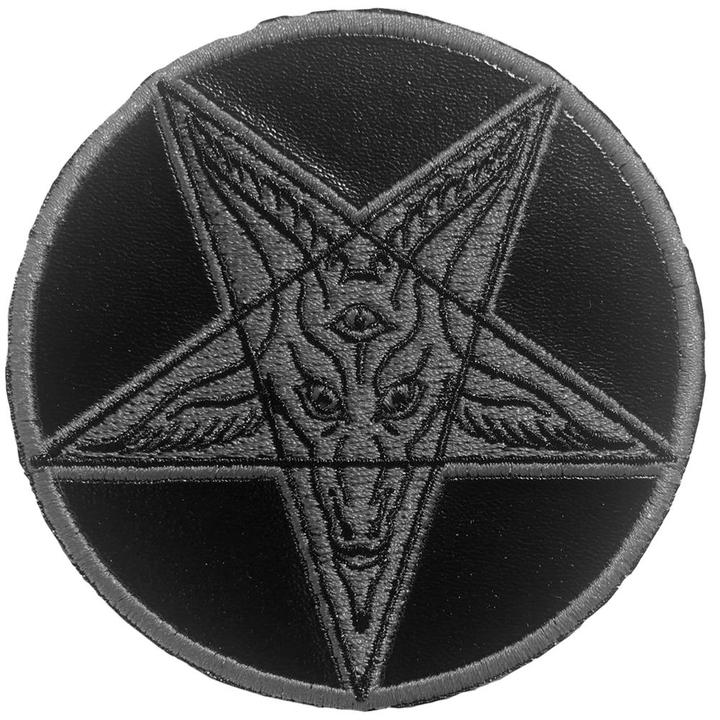 Satanic Circle Shiny Black Patch