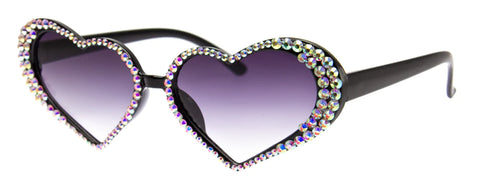 Queen of Hearts - Diamond and Black Sunglasses
