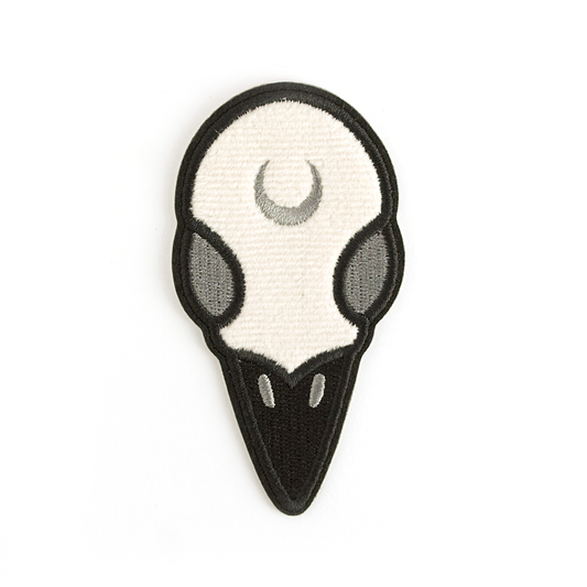 Raven Skull Fuzzy Patch