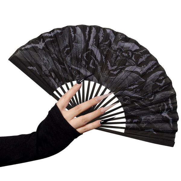 Realistic Bats Fabric Hand Fan