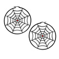 Spiderweb Hoop Earrings - Black