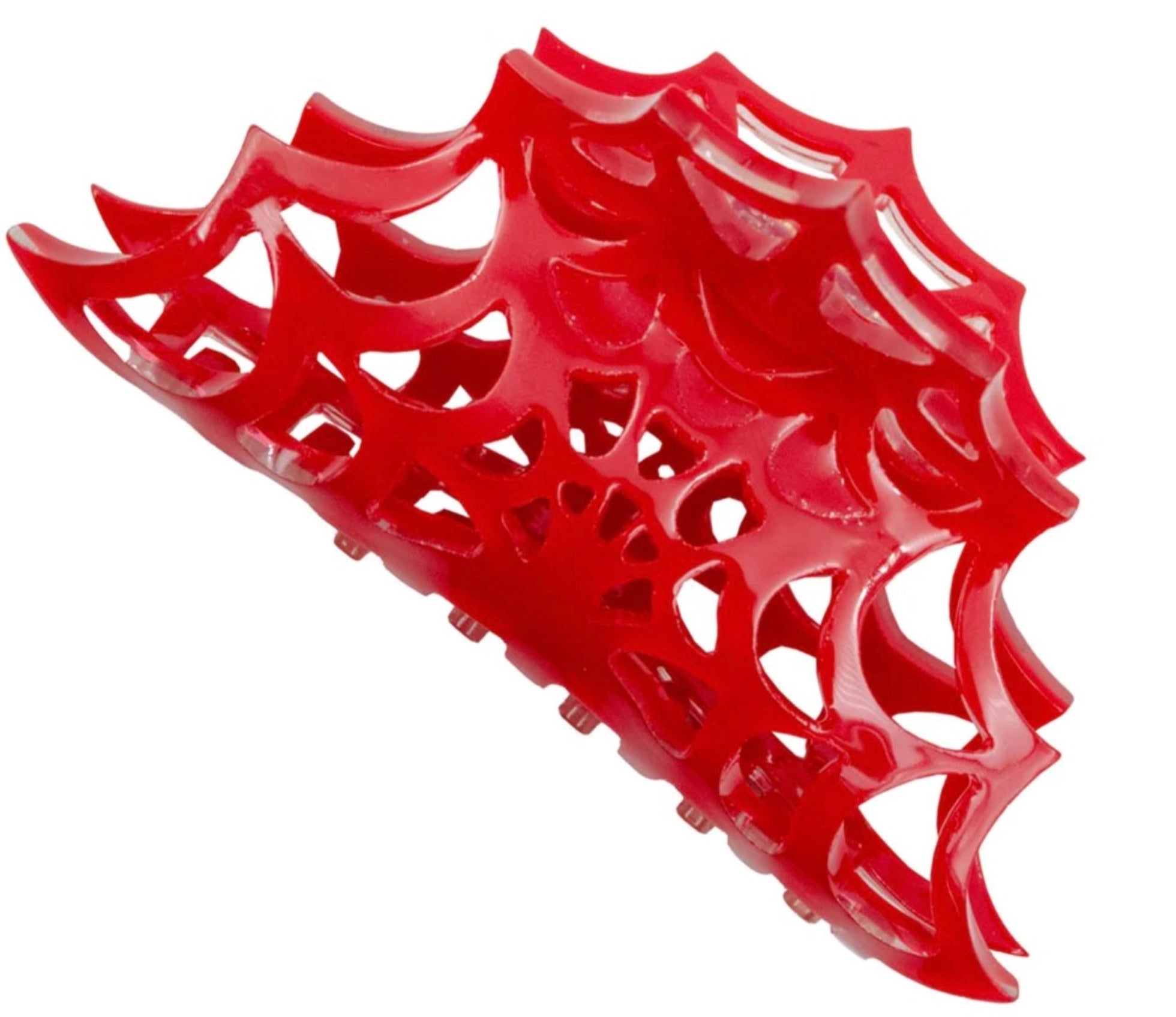 Spiderweb Hair Claw Clip Red