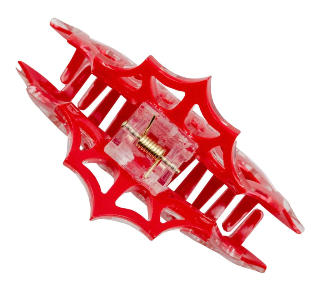 Spiderweb Hair Claw Clip Red