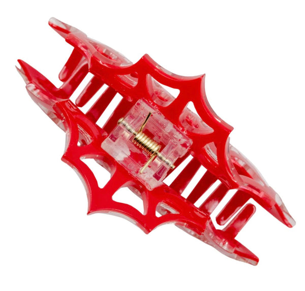 Spiderweb Hair Claw Clip Red