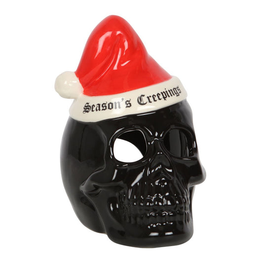 Season's Creepings Skull Tealight Holder