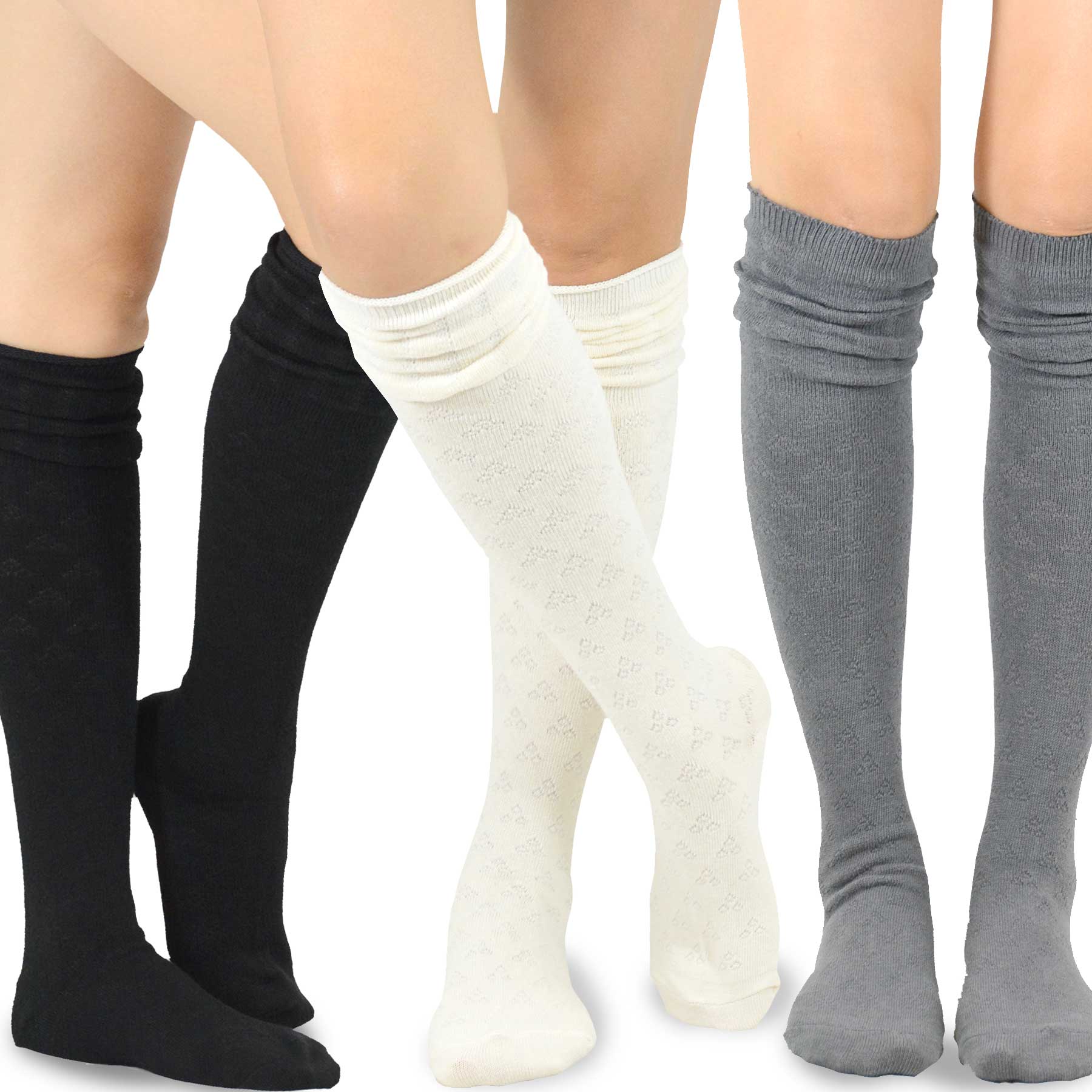 Women's Knee High Soft Top Socks 3pk