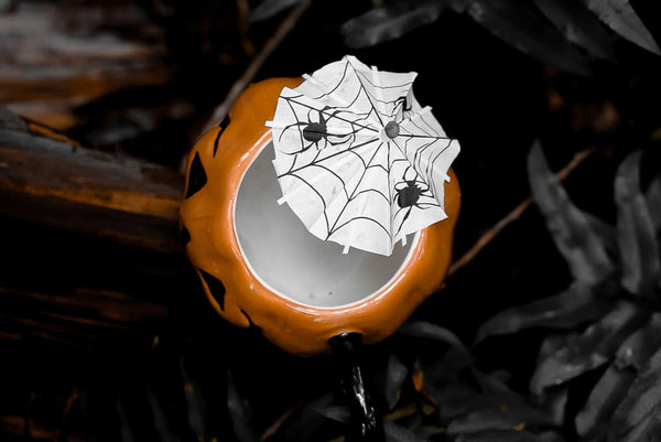 Haunted Spirits Spiders Spooky Tiki Cocktail Umbrellas