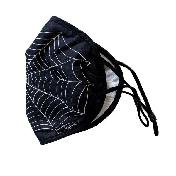 Black Spiderweb Face Mask