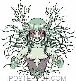 Tara McPherson Metal Hands Sticker