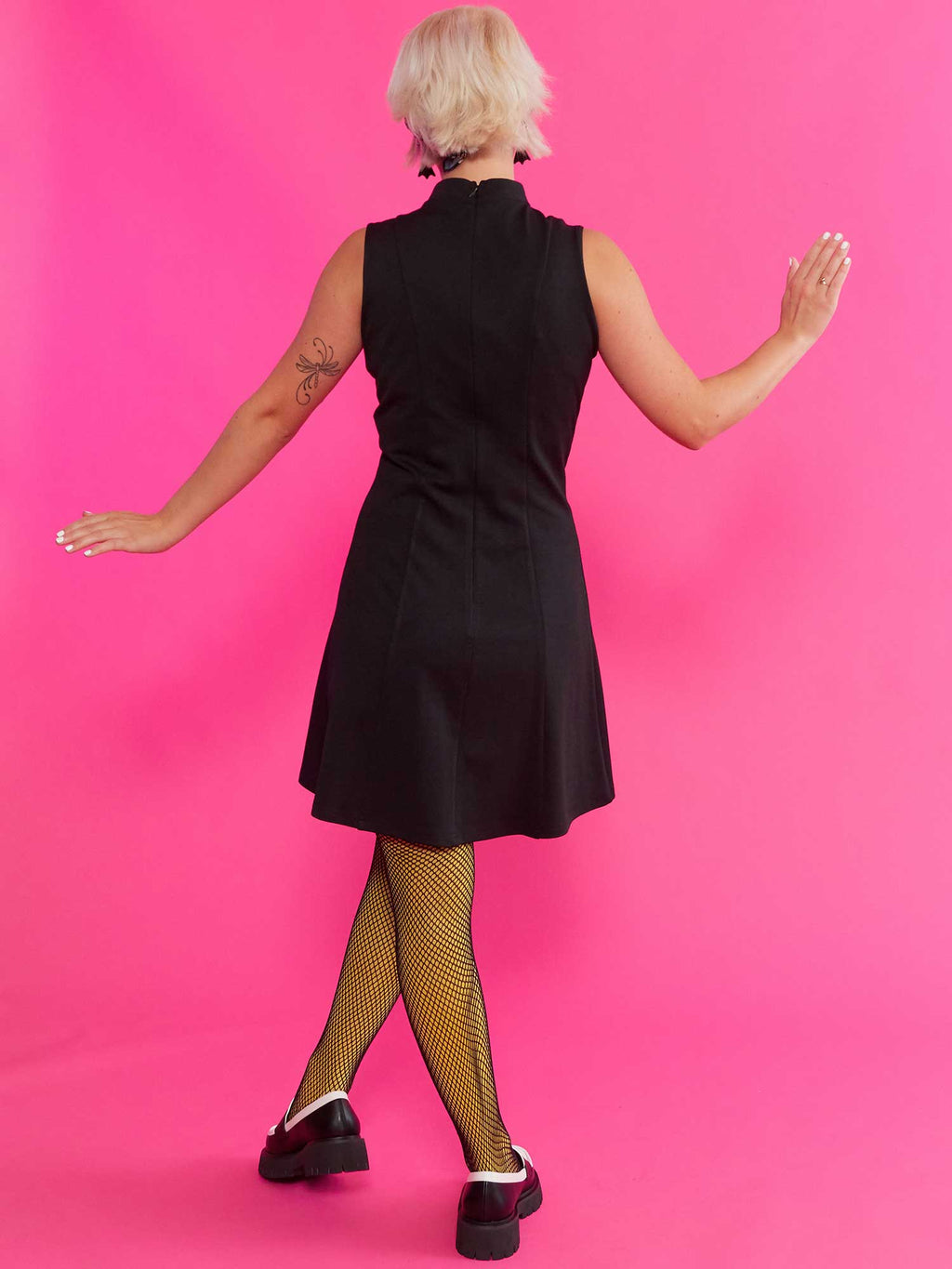 Black Mock Neck Dress