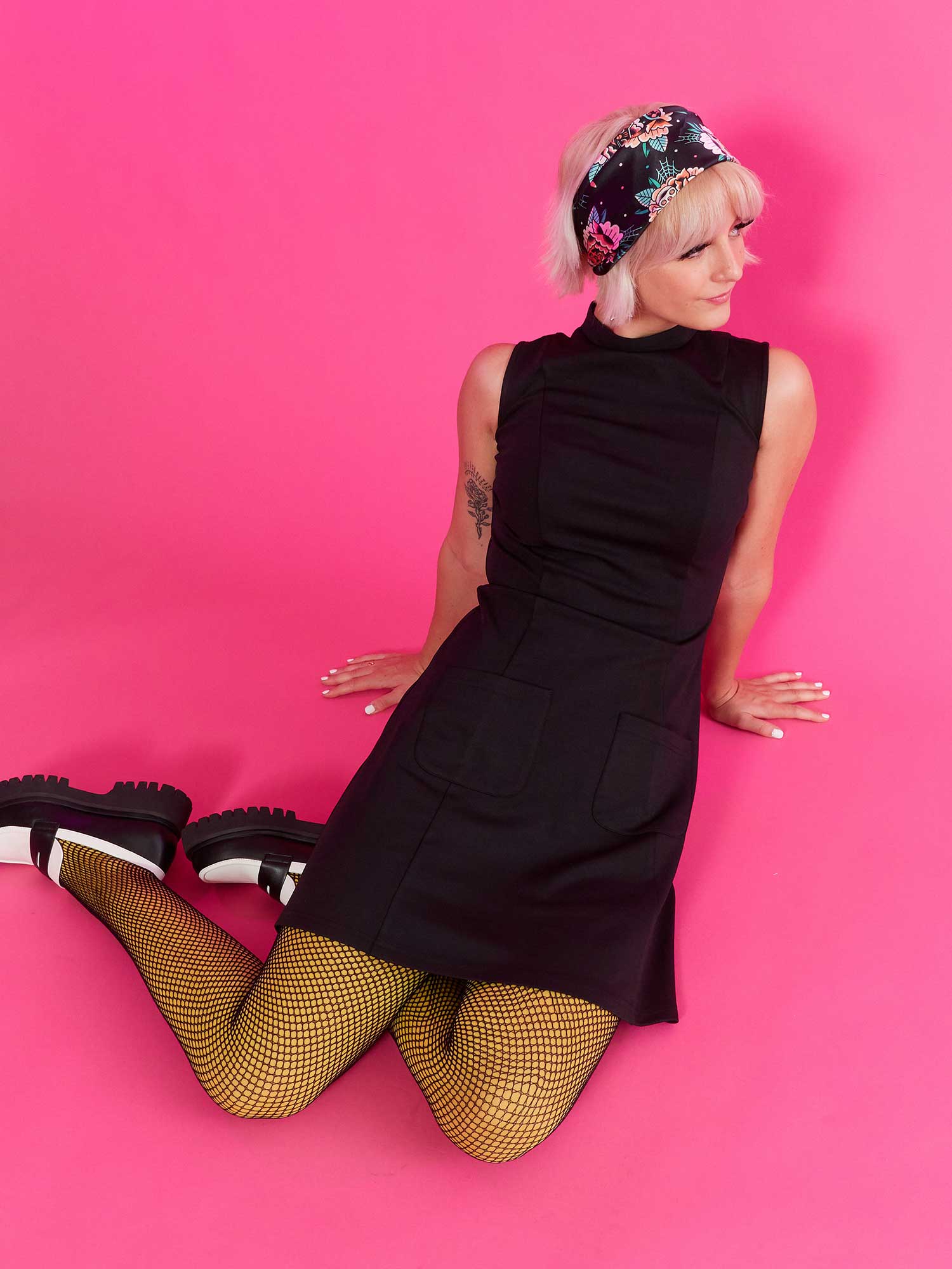 Black Mock Neck Dress