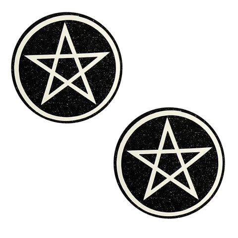 Wicca Black Glitter Nipple Cover Pasties