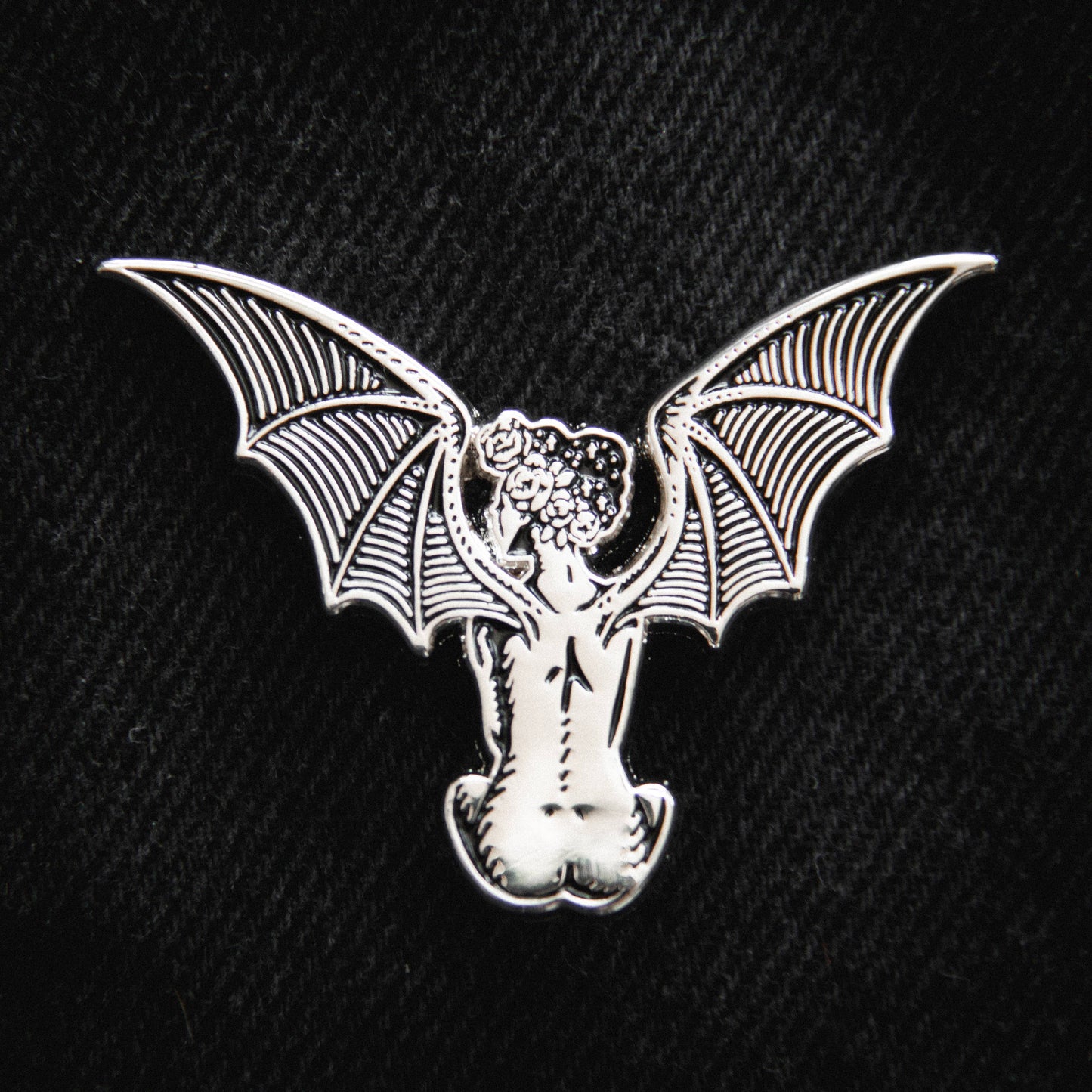 Winged Devil Woman Enamel Pin