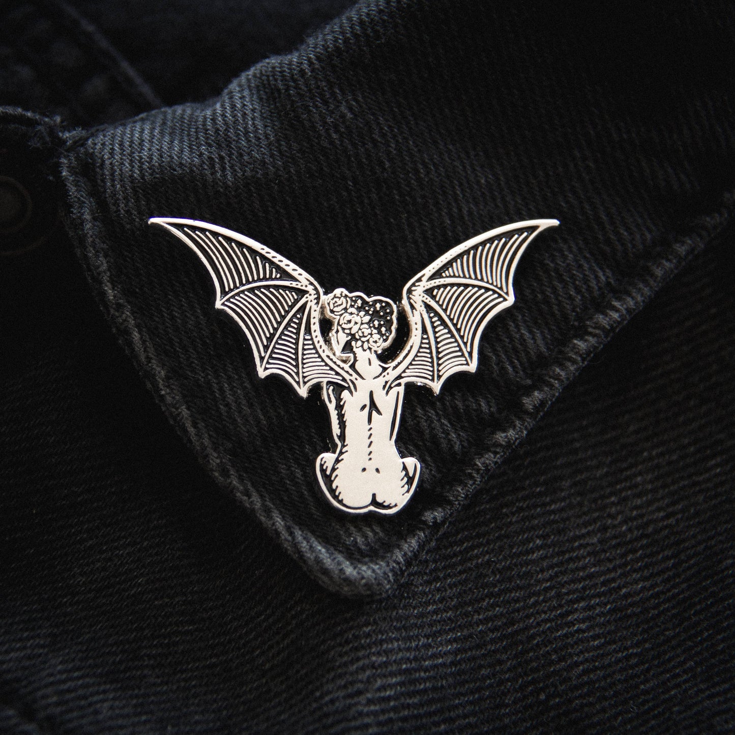 Winged Devil Woman Enamel Pin