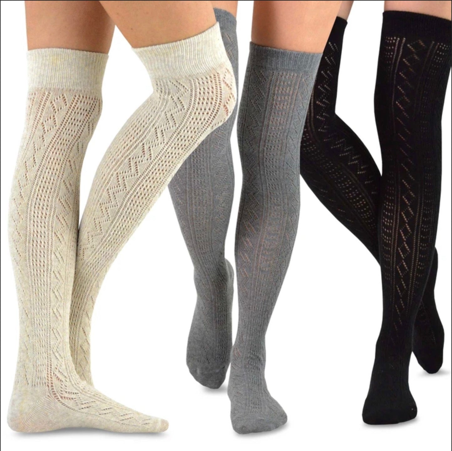 Women's Acrylic Over The Knee High Assorted 3-Pack