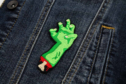 Zombie Hand Embroidered Patch