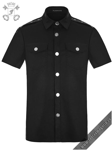 Casual black men's shirt