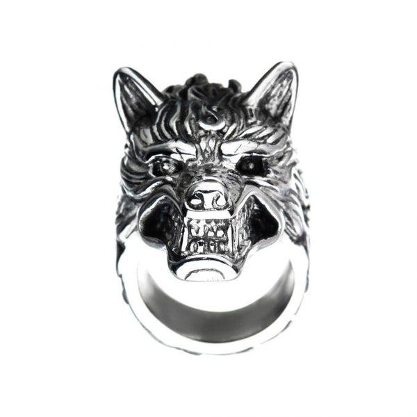 Stainless Steel 3D Wolf Ring