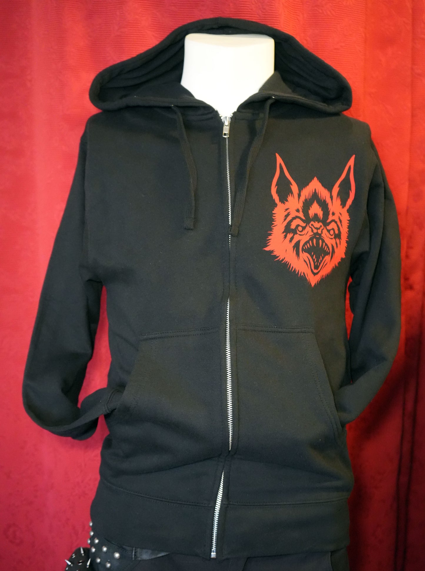 Bloody Rose Bat - Unisex Hoodie - Red